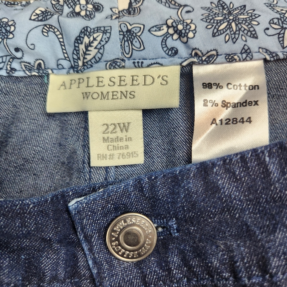 Women's Appleseed's Denim Pants 22W Plus - Picture 2 of 4